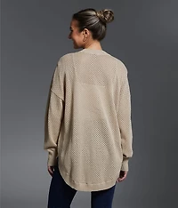 Pointelle Cardigan Sweater