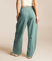 Contrast Stitch Wide Leg Pant