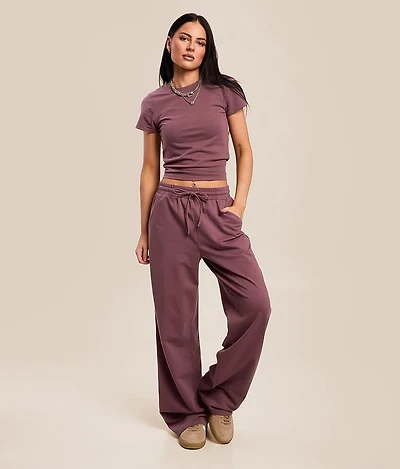 Washed Wide Leg Pant