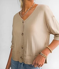 Drop Shoulder Cardigan