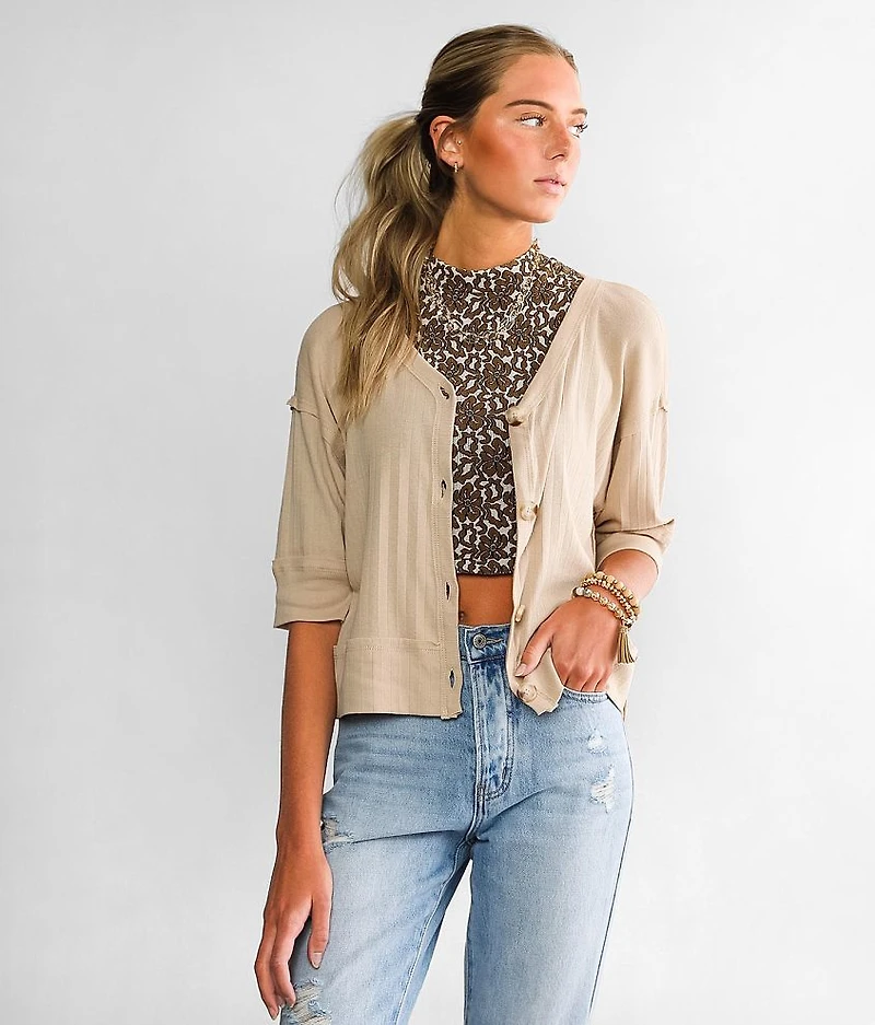 Drop Shoulder Cardigan