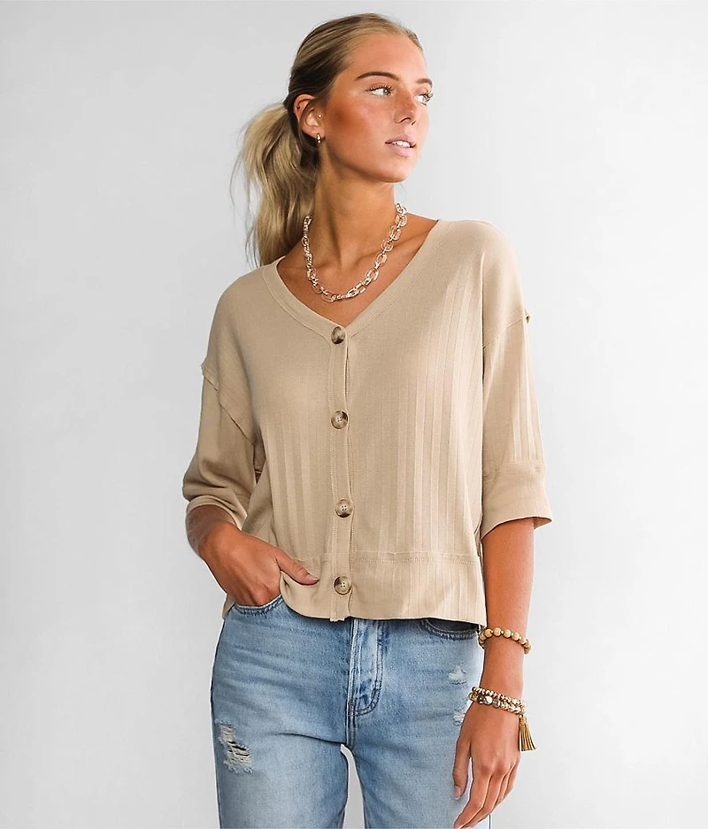 Drop Shoulder Cardigan