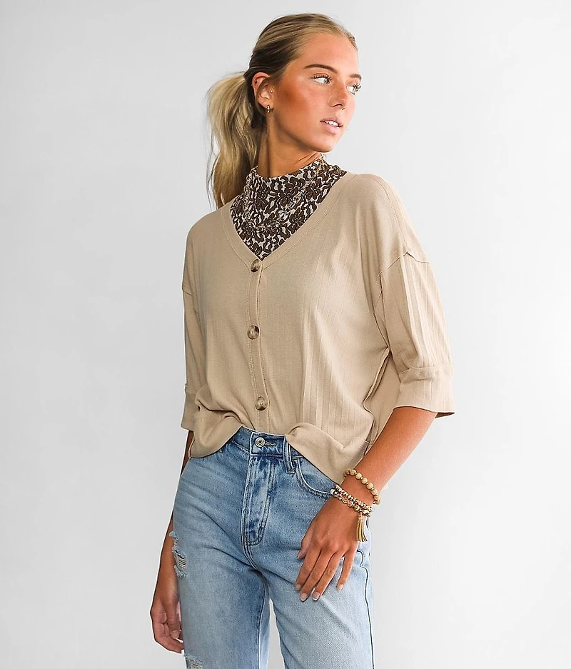 Drop Shoulder Cardigan