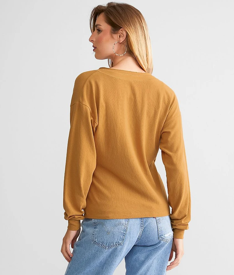 Surplice Raw Edge Top