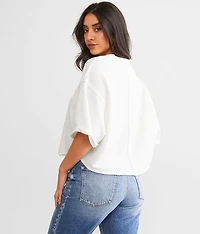 Oversized Boxy Cropped Top