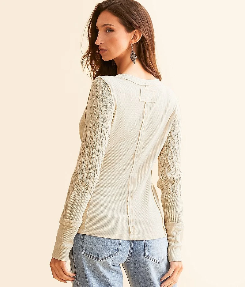 Textured Knit Henley