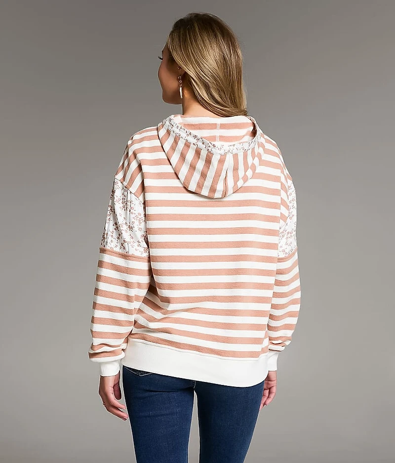 Striped Hooded Sweatshirt