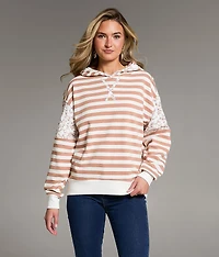 Striped Hooded Sweatshirt