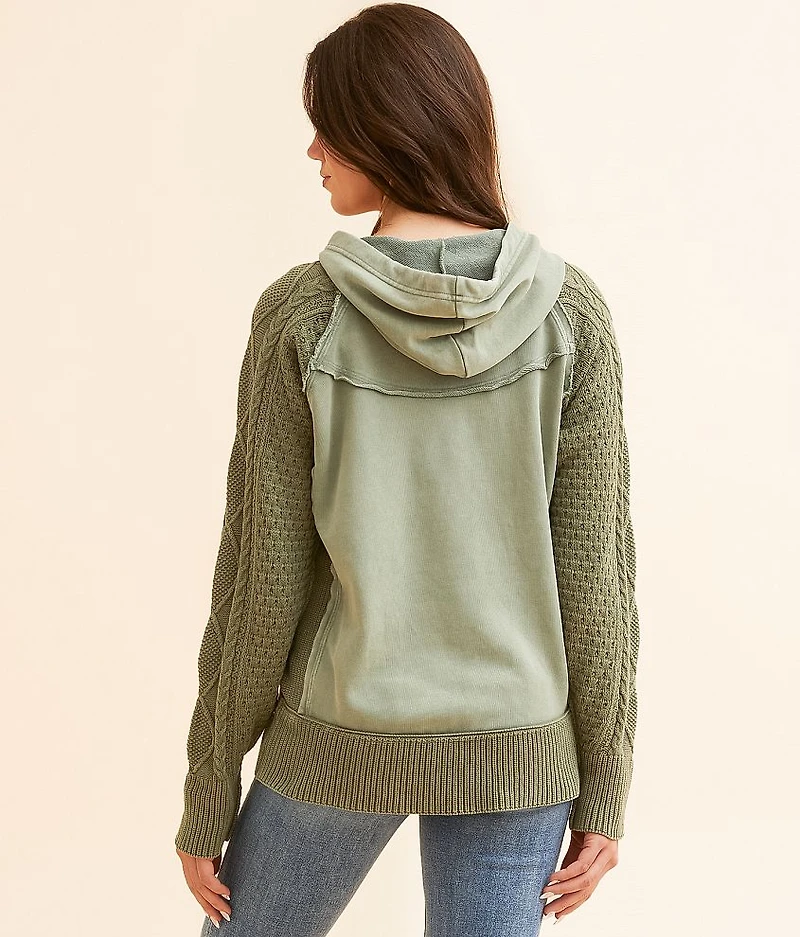 Quarter Zip Hooded Sweatshirt