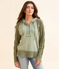 Quarter Zip Hooded Sweatshirt