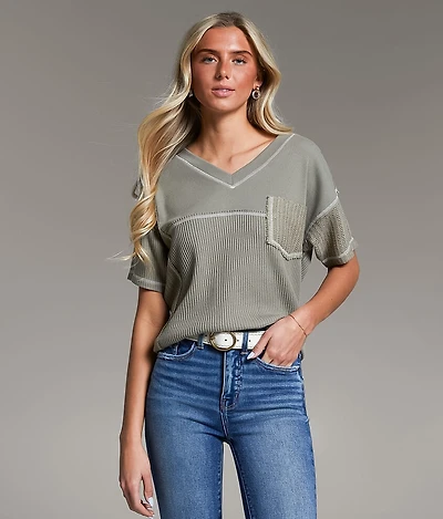 Pieced Waffle Top
