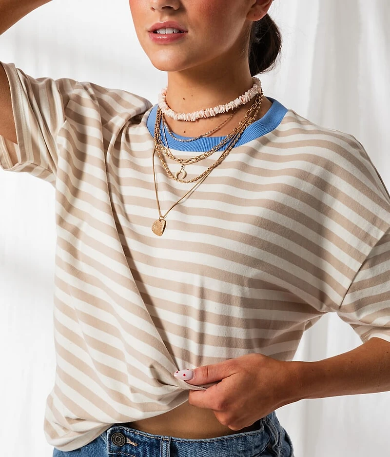 Striped Ringer Oversized T-Shirt
