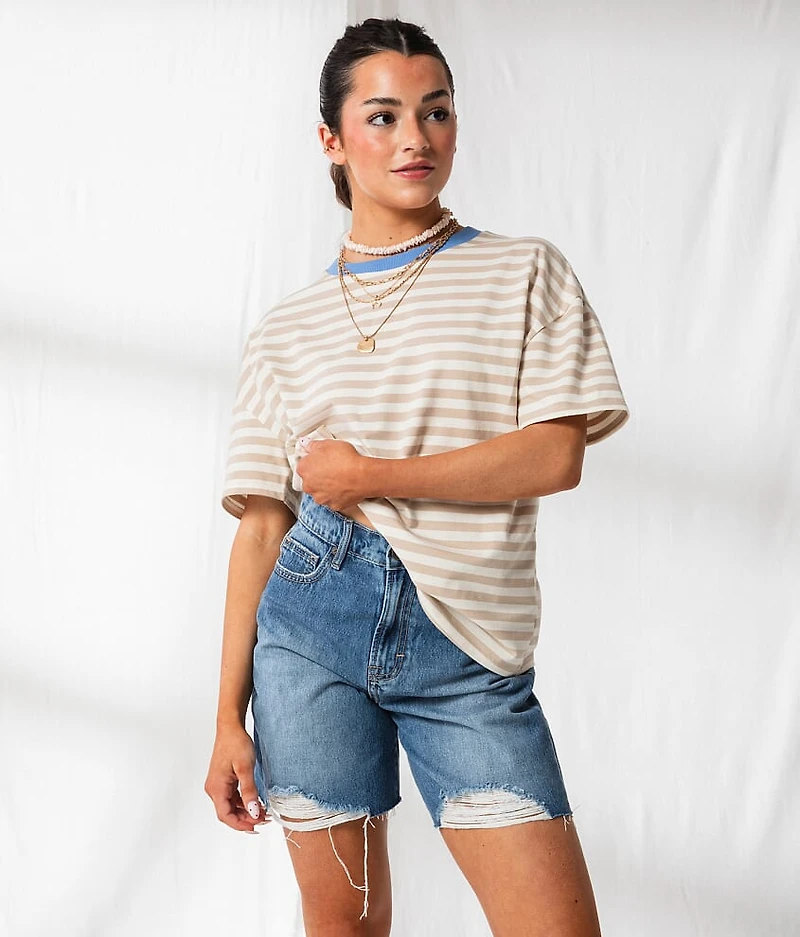 Striped Ringer Oversized T-Shirt