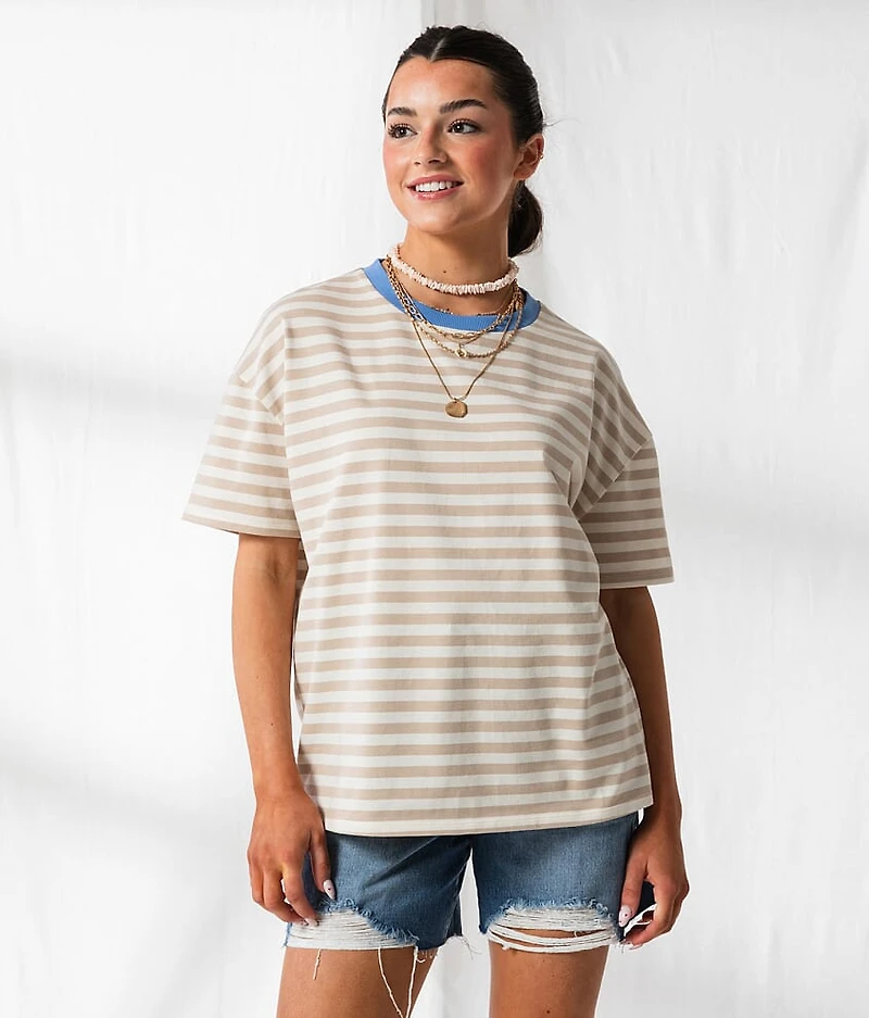 Striped Ringer Oversized T-Shirt