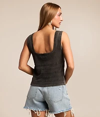 Washed Sweater Tank Top