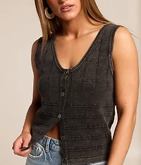 Washed Sweater Tank Top