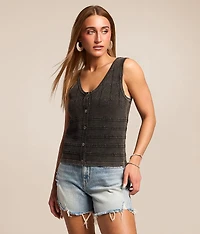 Washed Sweater Tank Top