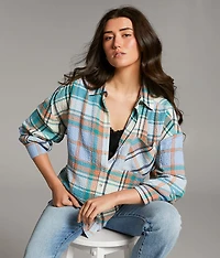 BKE Plaid Oversized Shirt