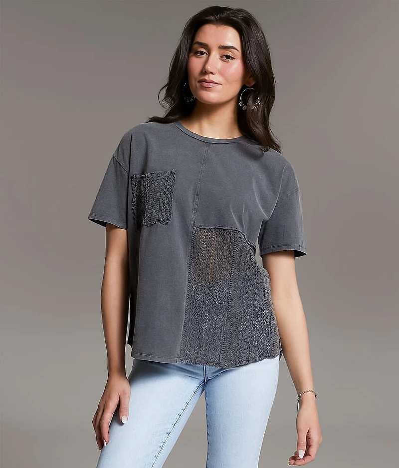 Pieced Crochet T-Shirt