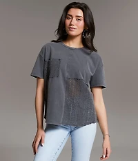 Pieced Crochet T-Shirt