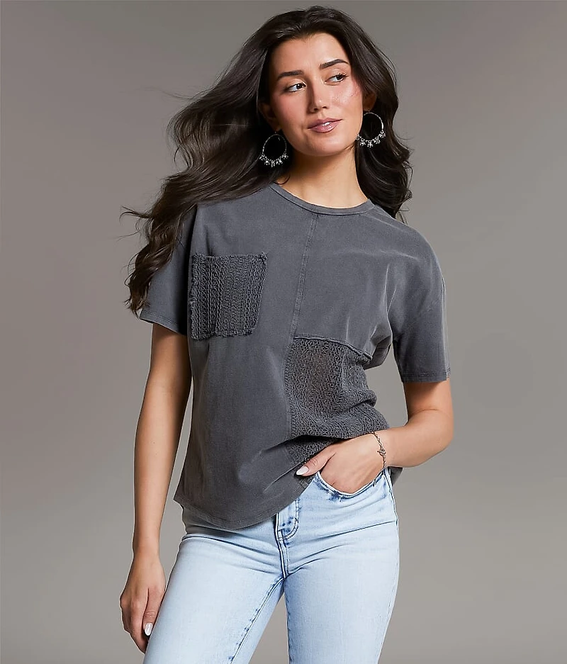 Pieced Crochet T-Shirt
