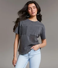 Pieced Crochet T-Shirt