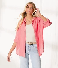Resort Edit - Textured Boyfriend Shirt