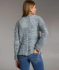 Marled Pointelle Sweater