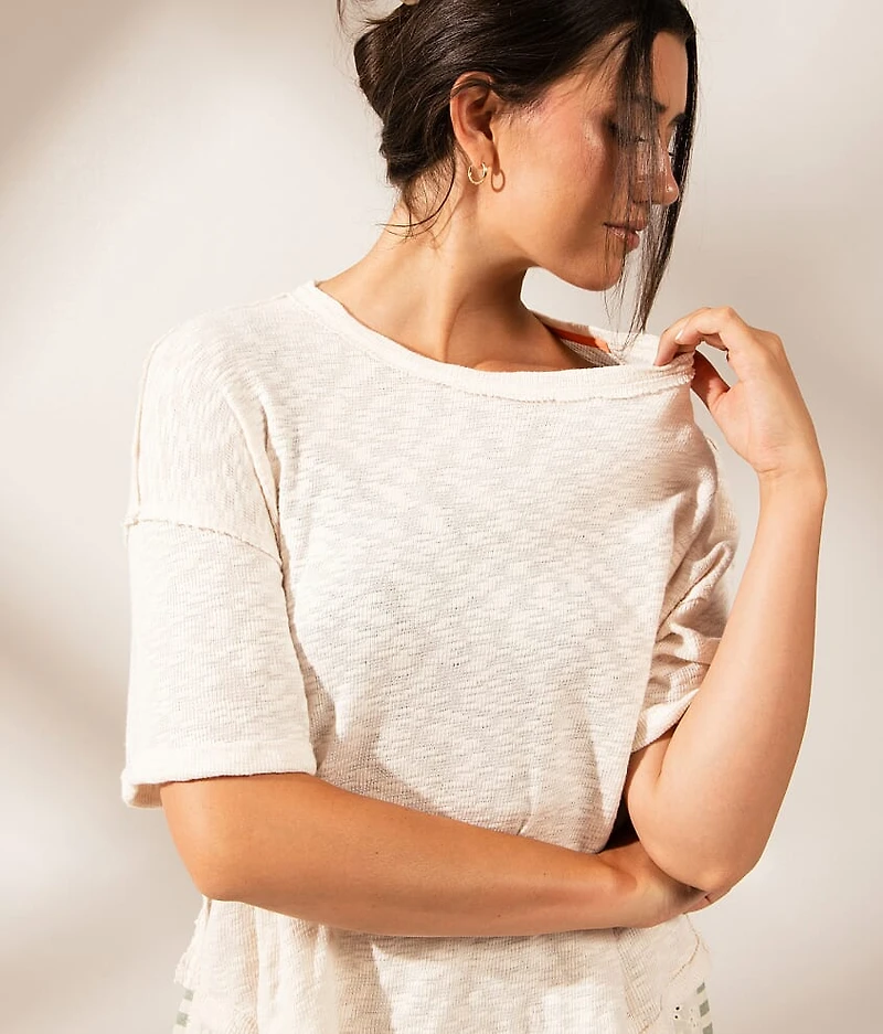 Boundless Edit - Raw Edge Marled Top
