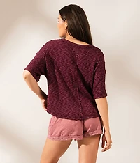 Boundless Edit - Raw Edge Marled Top