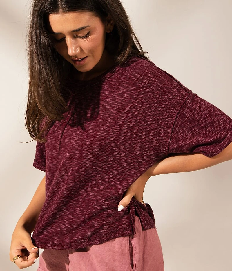 Boundless Edit - Raw Edge Marled Top