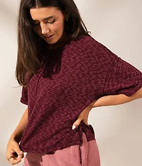 Boundless Edit - Raw Edge Marled Top