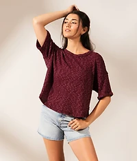 Boundless Edit - Raw Edge Marled Top