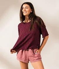 Boundless Edit - Raw Edge Marled Top
