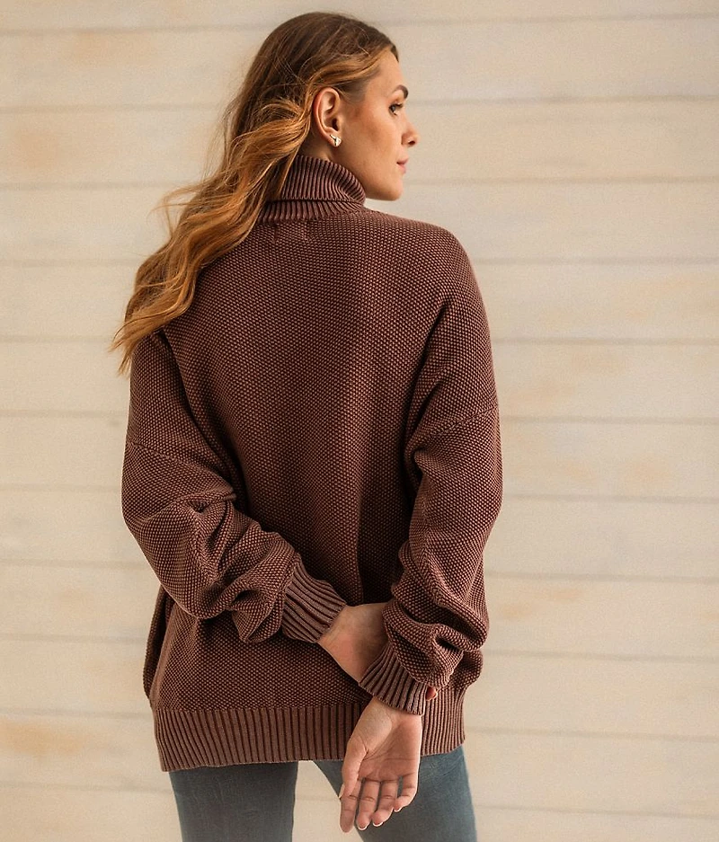 Turtleneck Fringe Sweater