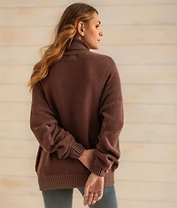 Turtleneck Fringe Sweater