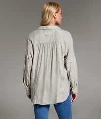 Variegated Stripe Oversized Shirt