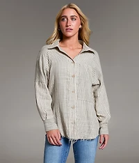 Variegated Stripe Oversized Shirt