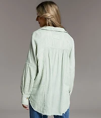 Variegated Stripe Oversized Shirt