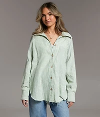 Variegated Stripe Oversized Shirt