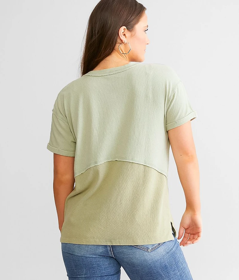 Two Tone Washed Henley