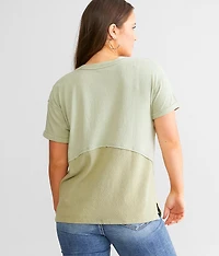 Two Tone Washed Henley