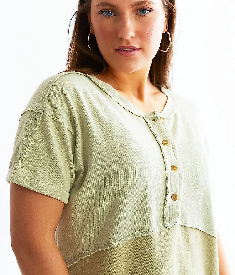 Two Tone Washed Henley