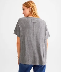 Pieced Waffle Knit Top
