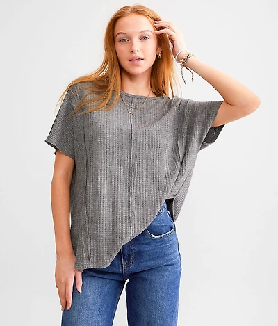 Pieced Waffle Knit Top