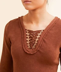 Lace-Up Top