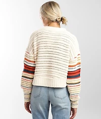 Reverse Seam Striped Sweater