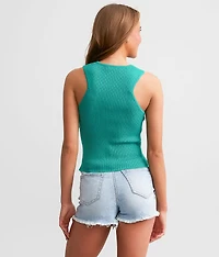 Pointelle Knit Tank Top