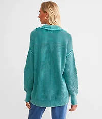Washed Henley Sweater