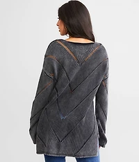 Washed Chevron Sweater